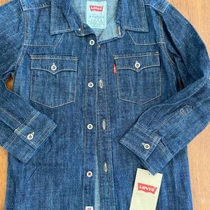 Brand New Boys Levi’s Denim Long Sleeve Button up